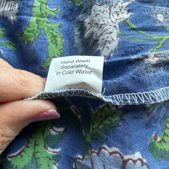 Mod's Mahal Split Neck Floral Midi Dress Womens Size XS Vintage Prairie Boho - Picture 10 of 11